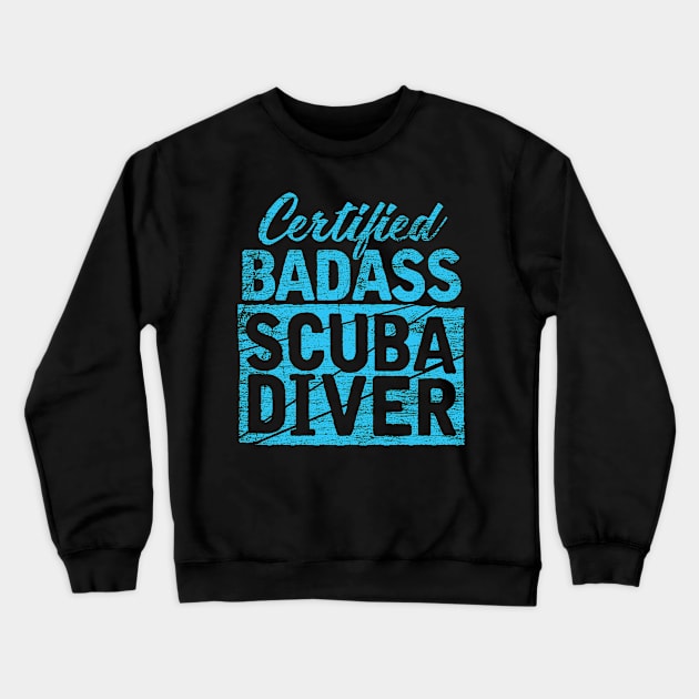 Scuba Diver Diving Crewneck Sweatshirt by Teeladen